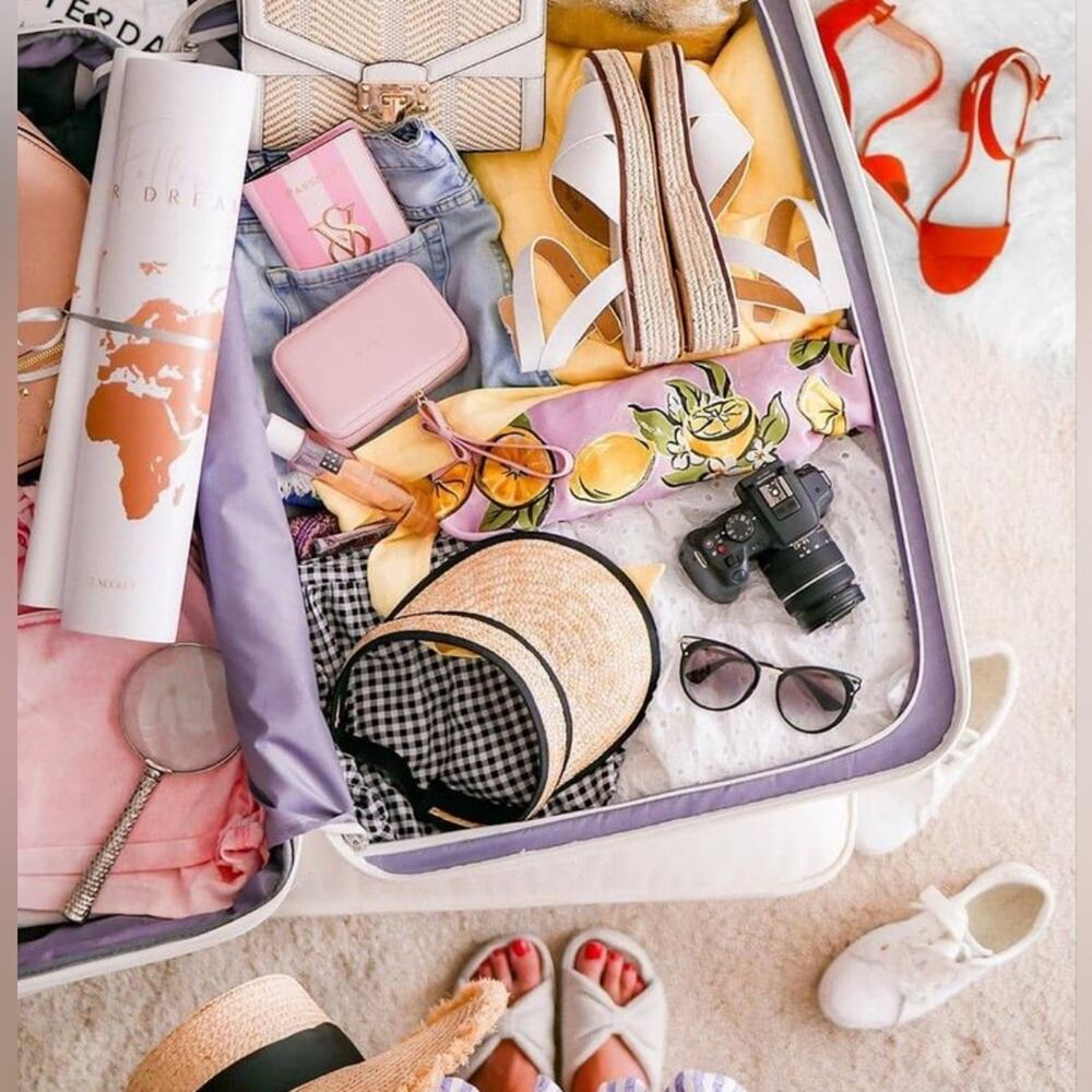 Mystery box with clothing and beauty items
